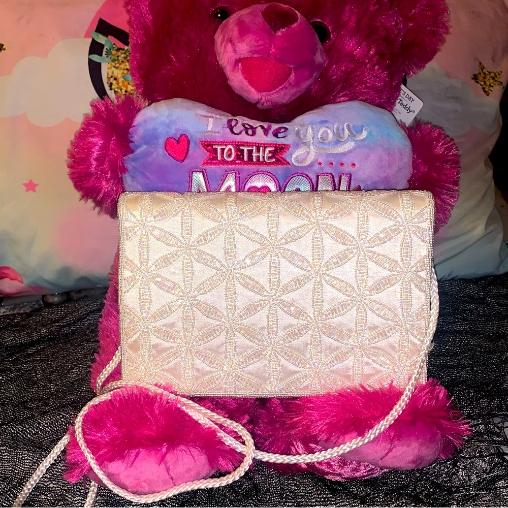 👛Beautiful Hand Beaded 1940’s CrossBody/Soulder Bag! Ex/Condition!no Beads lost👛